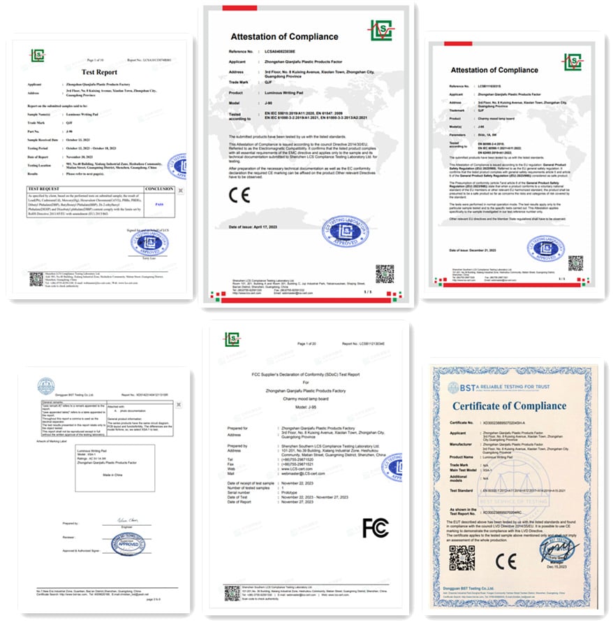 🔥🔥Illuminated Acrylic Dry Erase Board with Stand and 7 Pens ✏️🎨📜