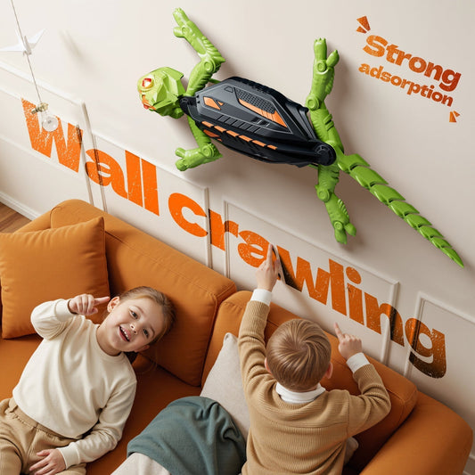 🔥LAST DAY 50% OFF -- 🎁 Wall Crawler Gecko - LED RC Toy for Indoor Family Fun & Prank Gifts