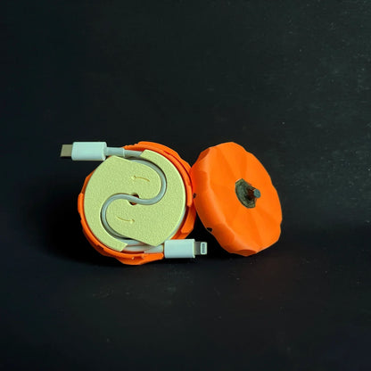🎃Halloween Limited-Time Sale 50% OFF🔥Pumpkin Pebble Automatic cable winder